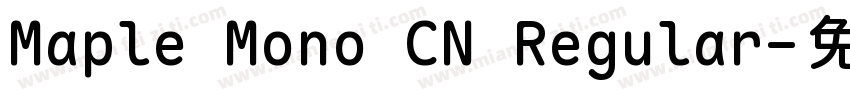 Maple Mono CN Regular字体转换
